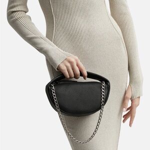 BY FAR Baby Cush Flat Grain Leather Bag